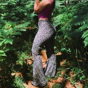 Forever 21 Flared Cheetah Stretchy Pants